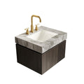 Ridge 24" Floating Vanity with Stone Top & Ceramic Sink