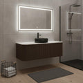 Noir 48" Floating Vanity with Black Glass Sink