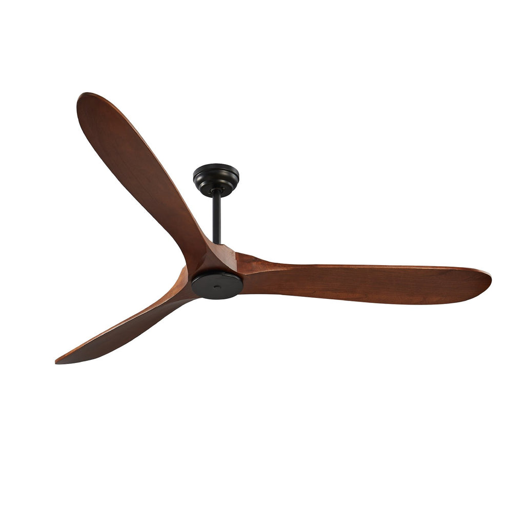 Cypress 72 inch Three Blade Wood Ceiling Fan, Walnut