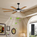 Corsair 72 inch Eight Blade Ceiling Fan with Light, Black
