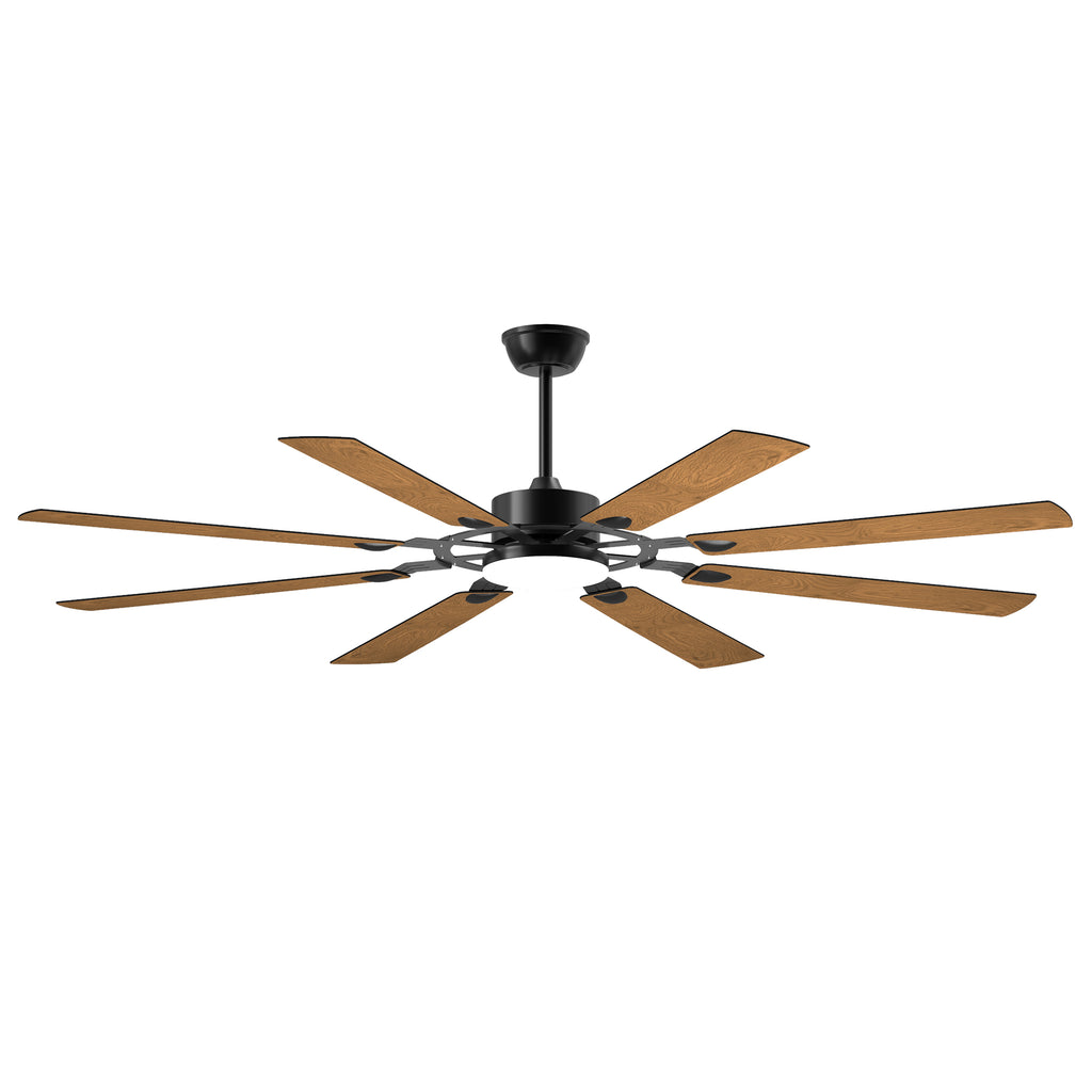 Corsair 72 inch Eight Blade Ceiling Fan with Light, Black