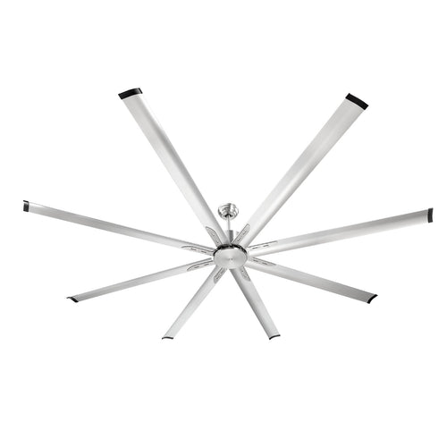 Aero 96 inch Aluminum Ceiling Fan, Brushed Nickel